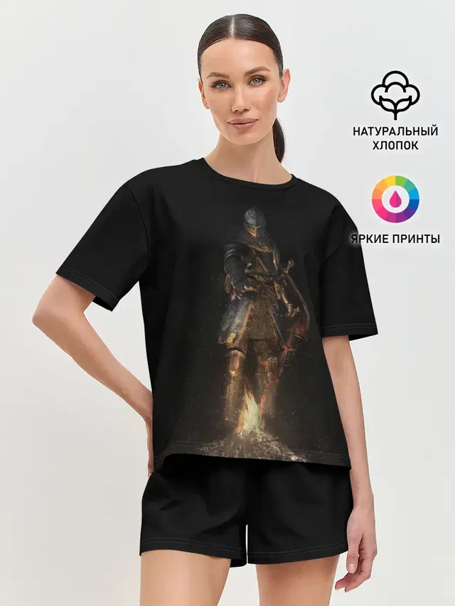 Женская пижама с шортами с принтом «Dark Souls One»