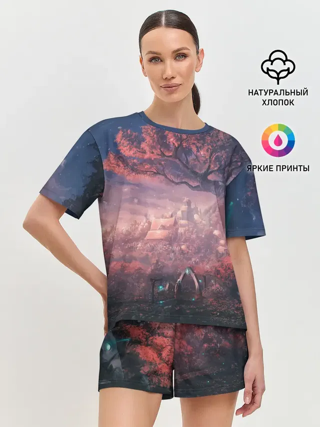 Женская пижама с шортами