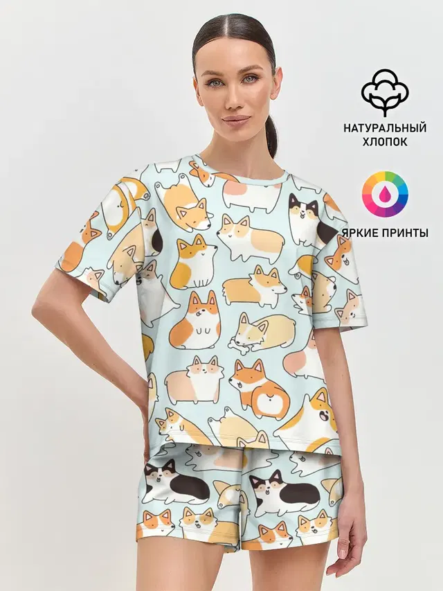 Женская пижама с шортами