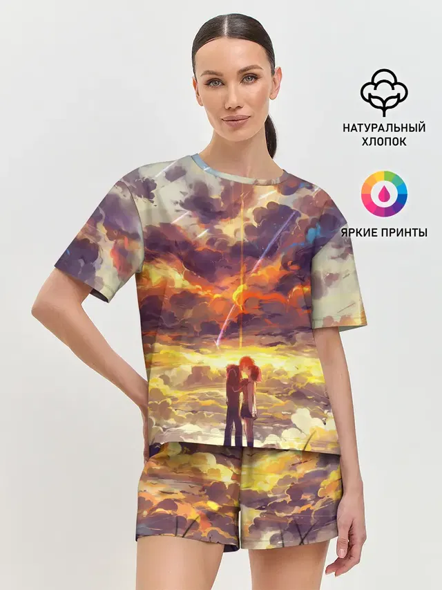 Женская пижама с шортами