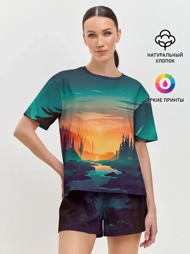 Женская пижама с шортами
