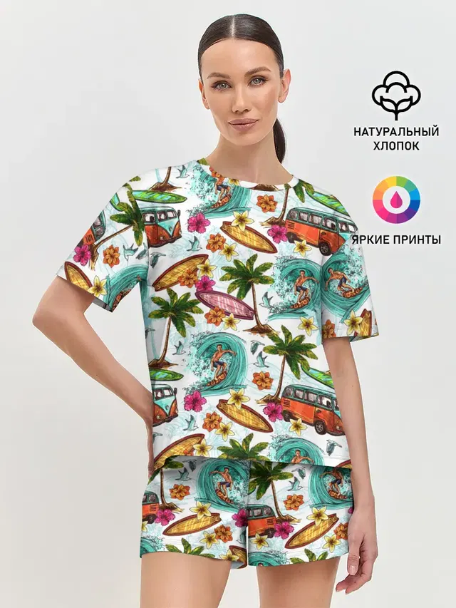 Женская пижама с шортами