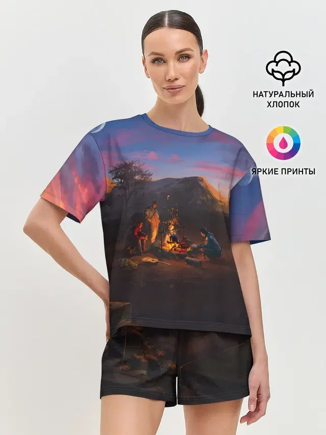 Женская пижама с шортами