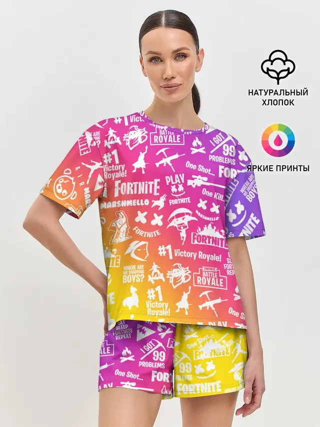 Женская пижама с шортами