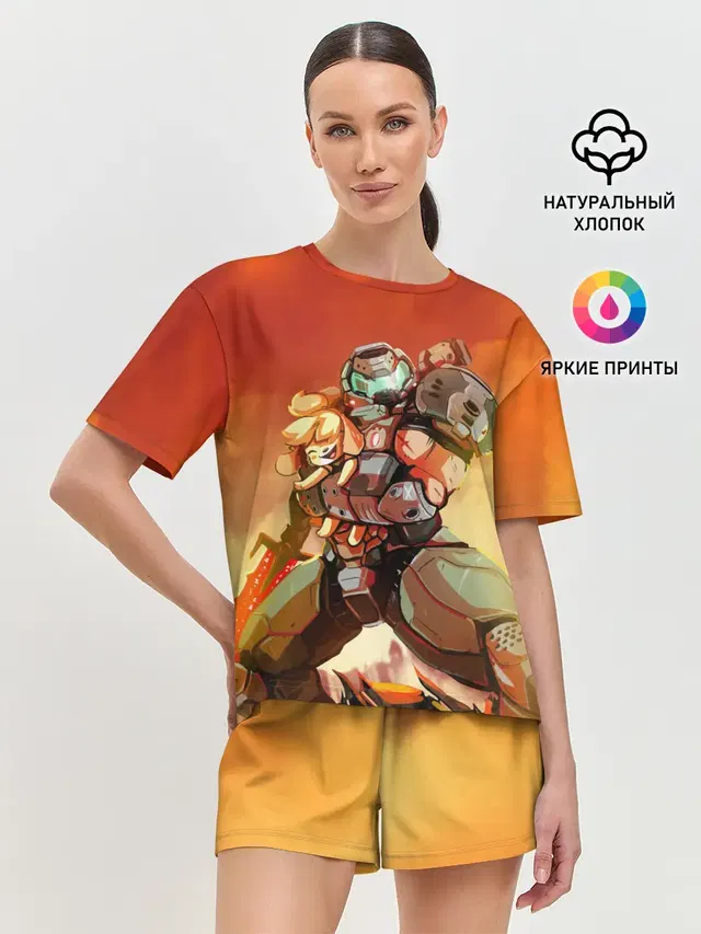 Женская пижама с шортами