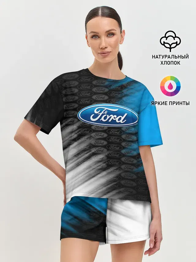Женская пижама с шортами с принтом «Ford»