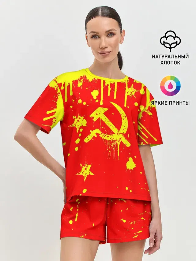 Женская пижама с шортами