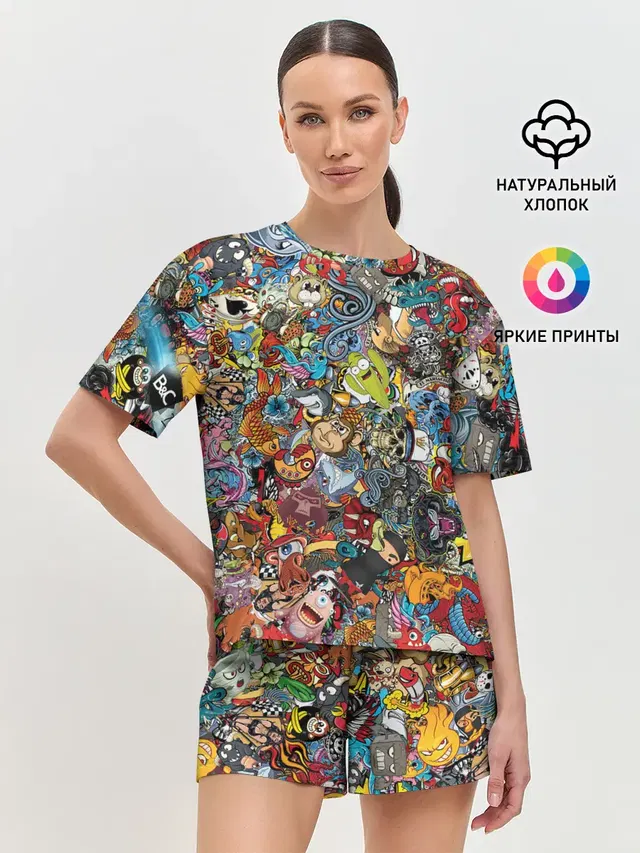 Женская пижама с шортами