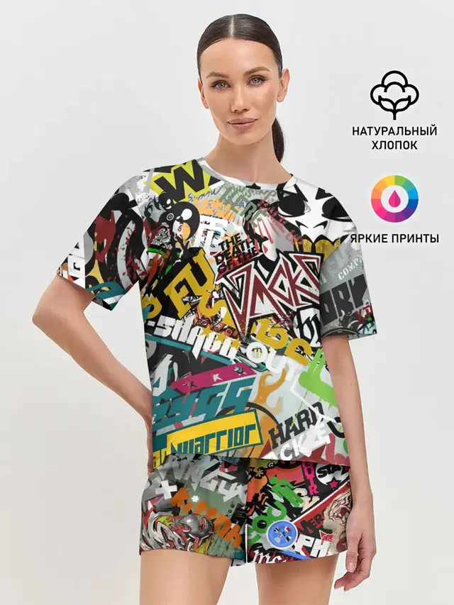 Женская пижама с шортами