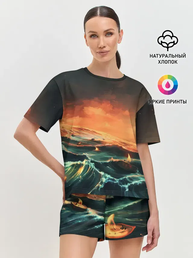 Женская пижама с шортами