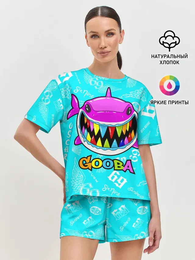 Женская пижама с шортами с принтом «6IX9INE — 6IX9INE GOOBA»