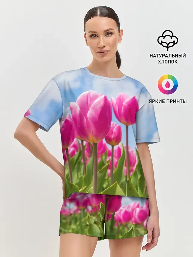 Розовые тюльпаны
