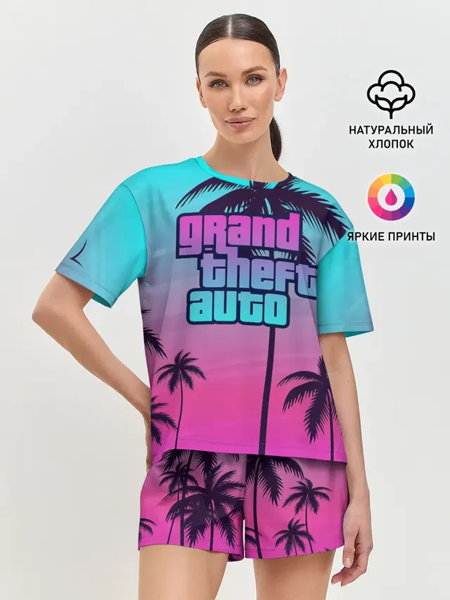 Женская пижама с шортами