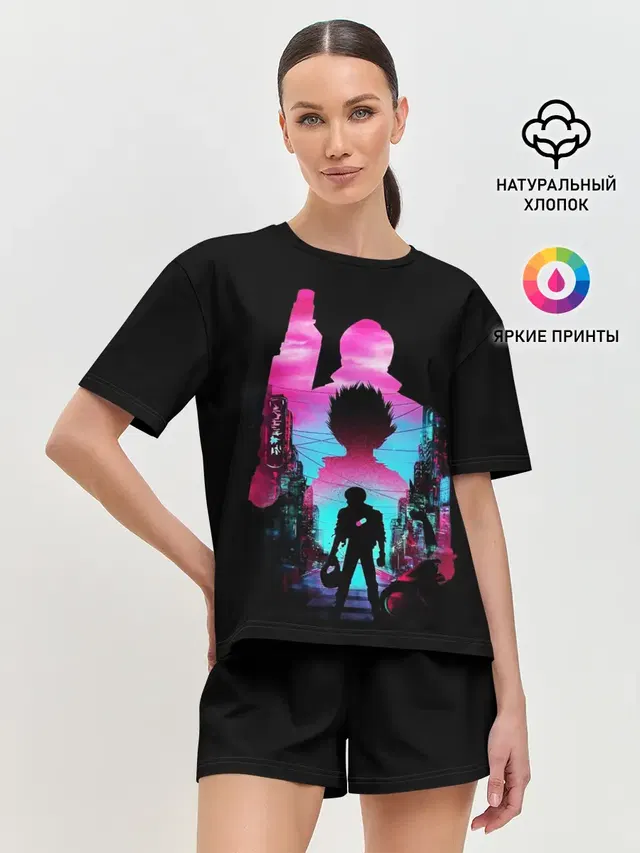Женская пижама с шортами с принтом «Акира — Neo Akira»