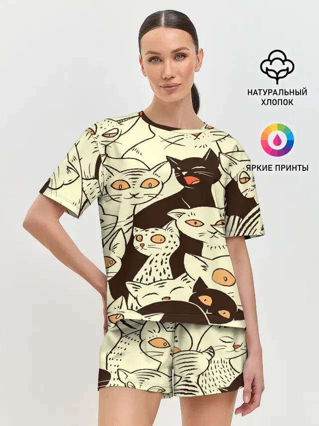 Женская пижама с шортами
