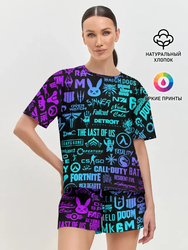 Женская пижама с шортами