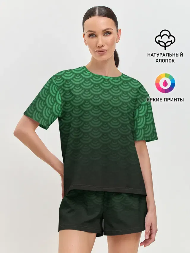 Узор зеленая чешуя дракон