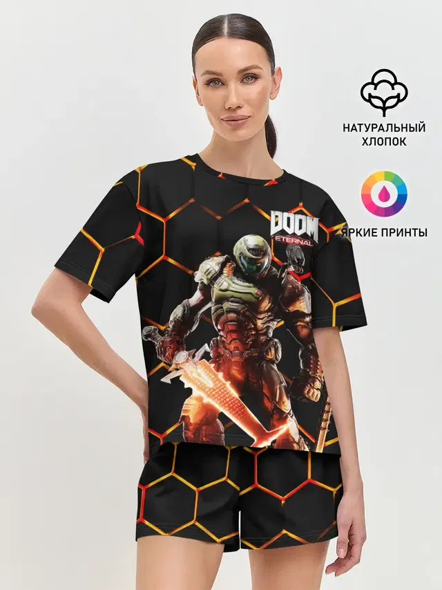 Женская пижама с шортами
