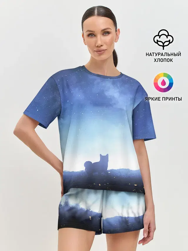 Женская пижама с шортами