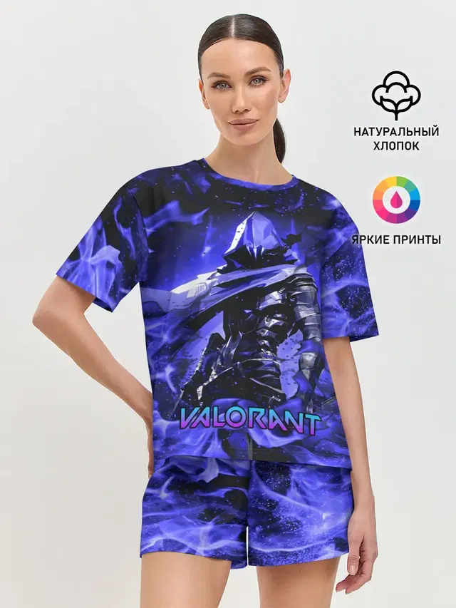 Женская пижама с шортами с принтом «Valorant — VALORANT OMEN»