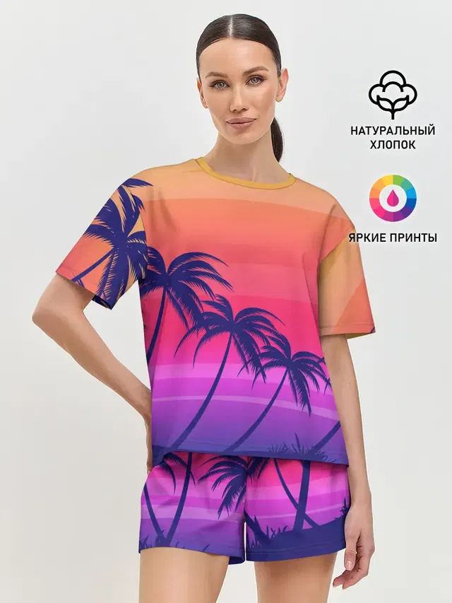 Женская пижама с шортами