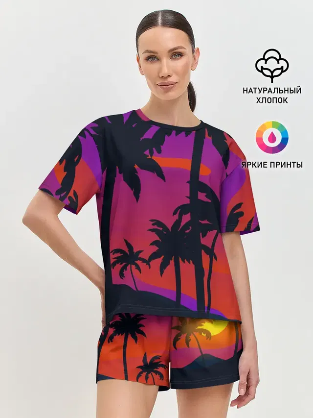 Женская пижама с шортами