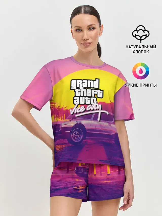 Женская пижама с шортами
