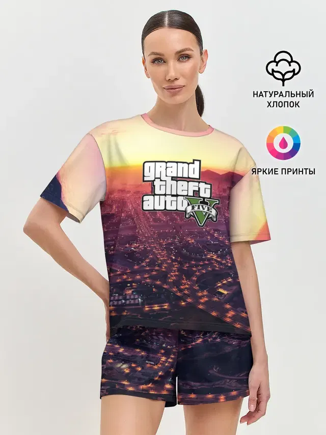 Женская пижама с шортами
