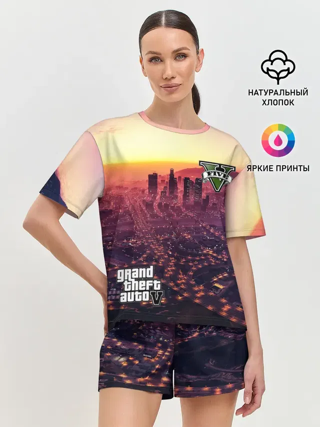 Женская пижама с шортами