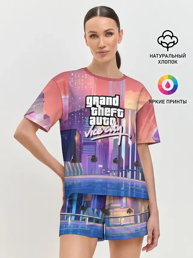 Женская пижама с шортами