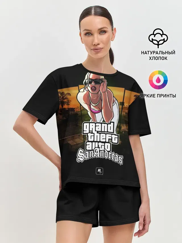 Женская пижама с шортами