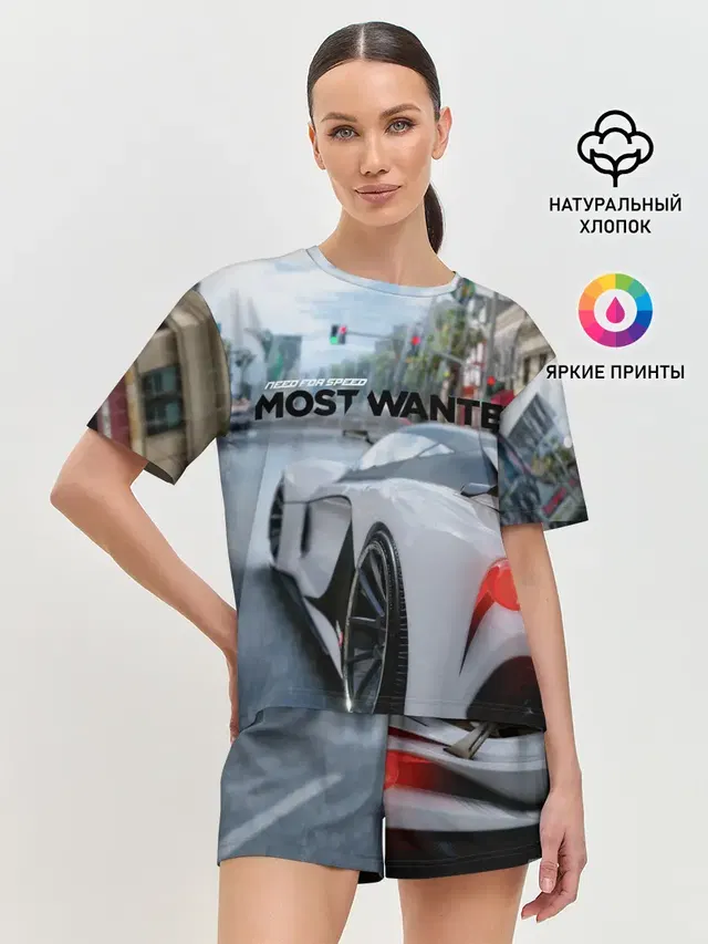 Женская пижама с шортами с принтом «Grotti Visione — NFS Most Wanted»