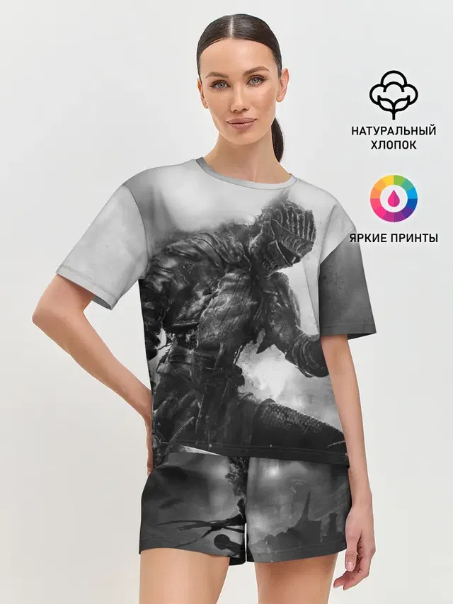 Женская пижама с шортами с принтом «Разные игры — DARK SOULS»