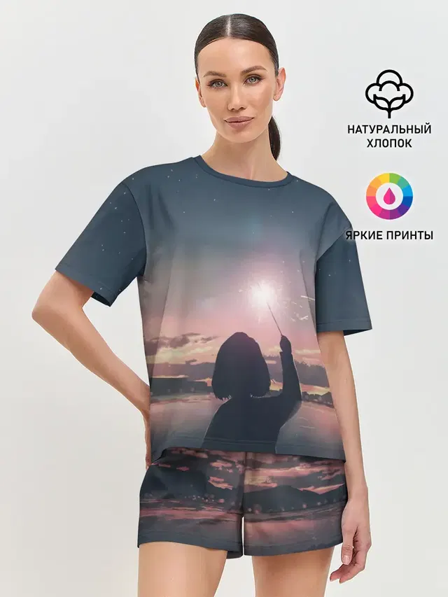 Женская пижама с шортами