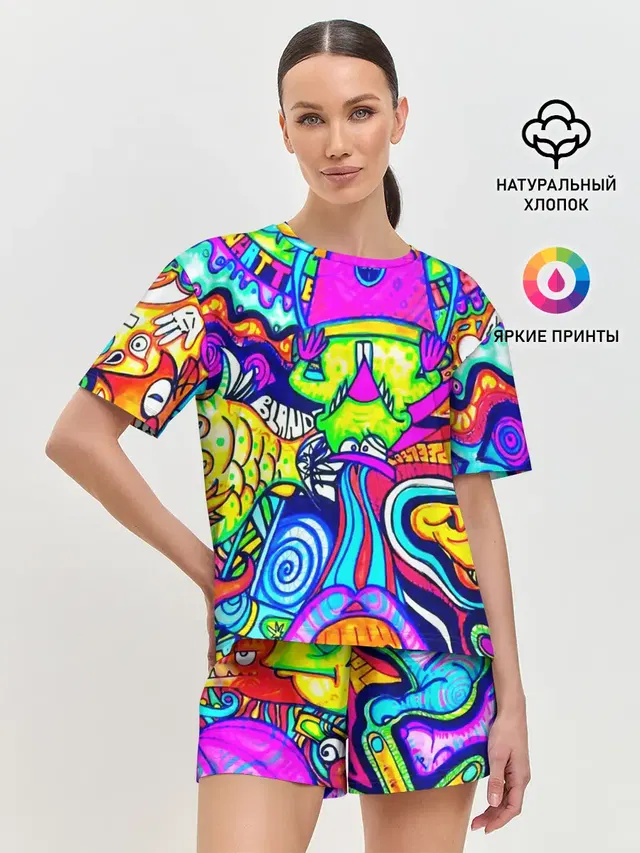 Женская пижама с шортами
