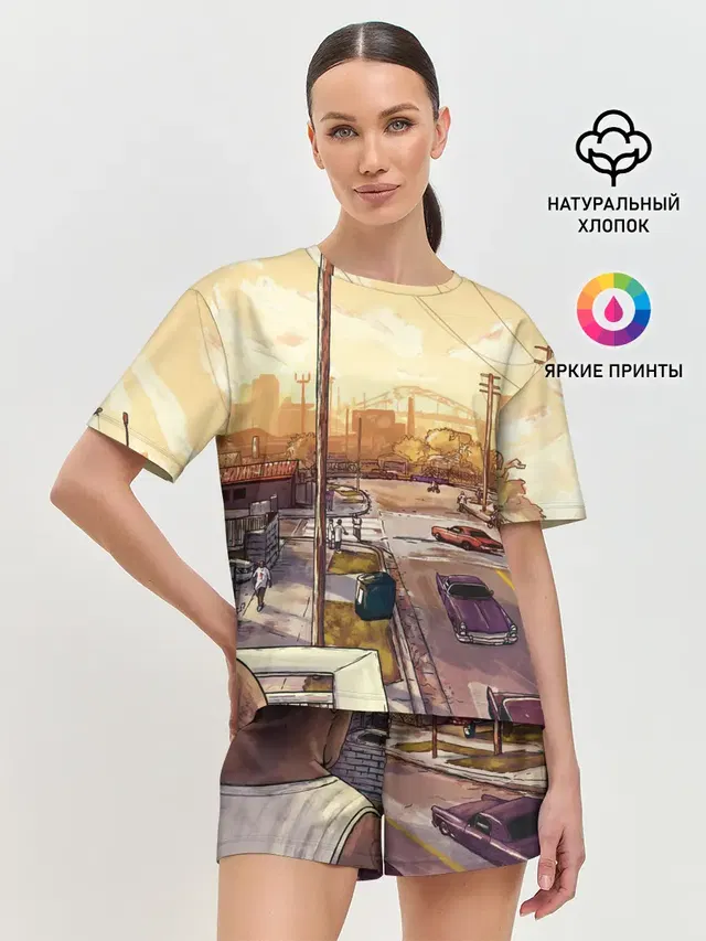 Женская пижама с шортами
