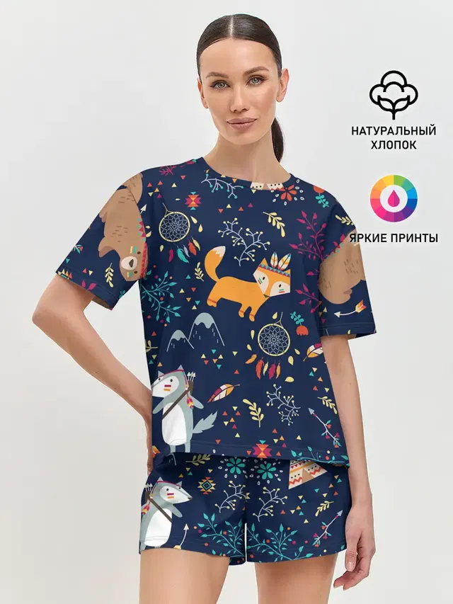 Женская пижама с шортами