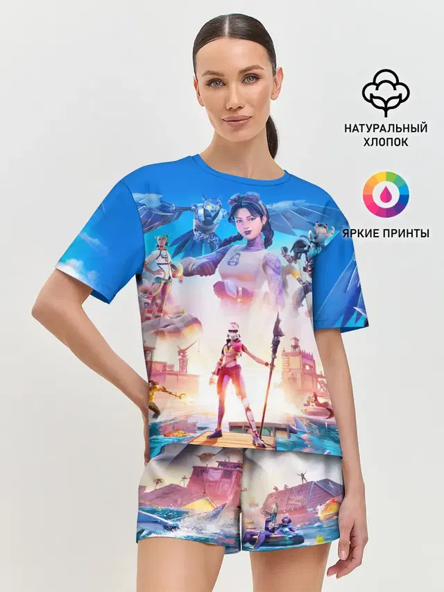 Женская пижама с шортами