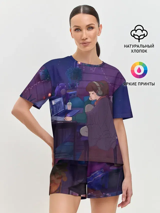 Женская пижама с шортами