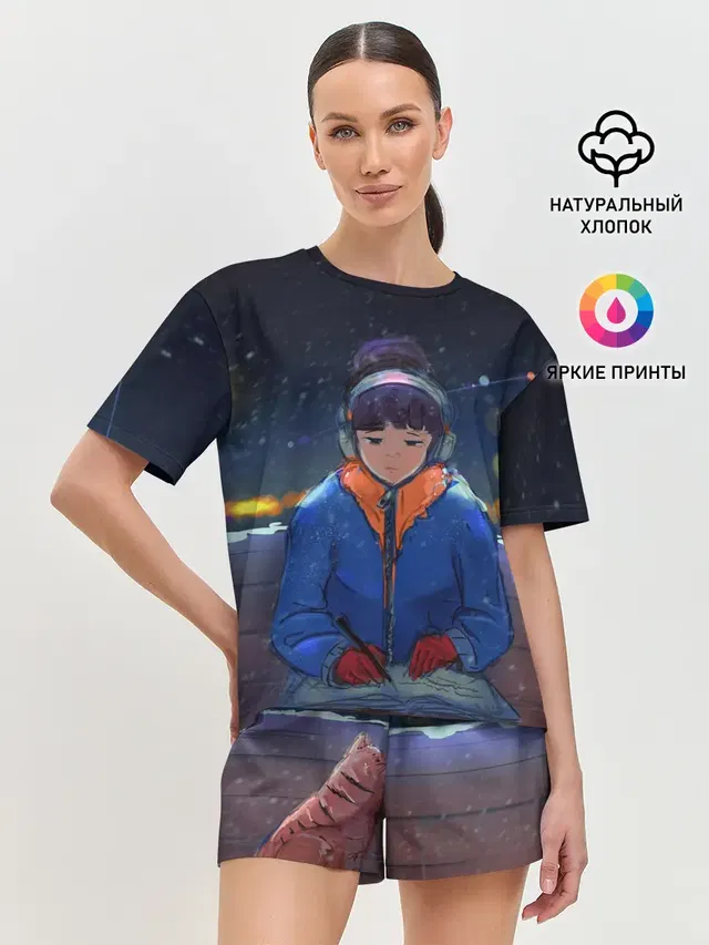 Женская пижама с шортами