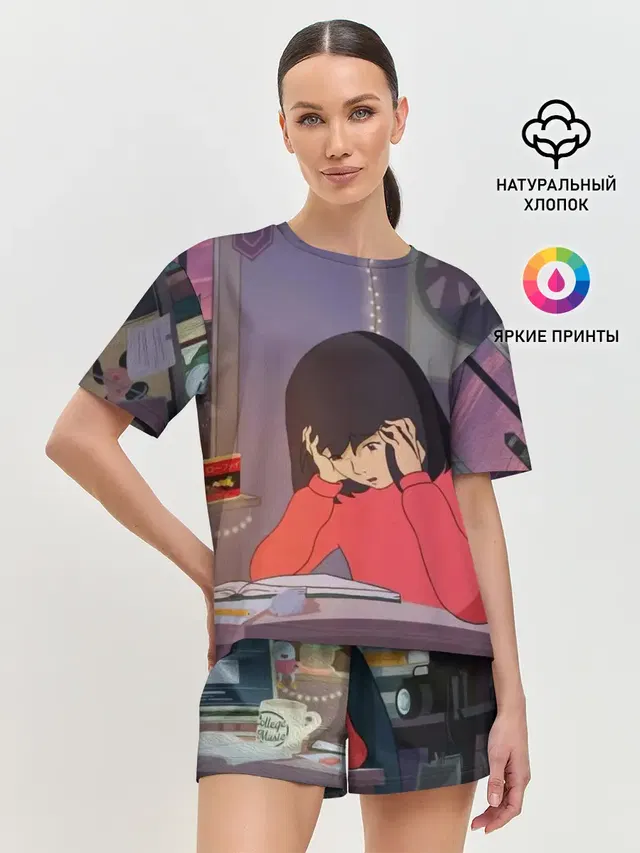 Женская пижама с шортами