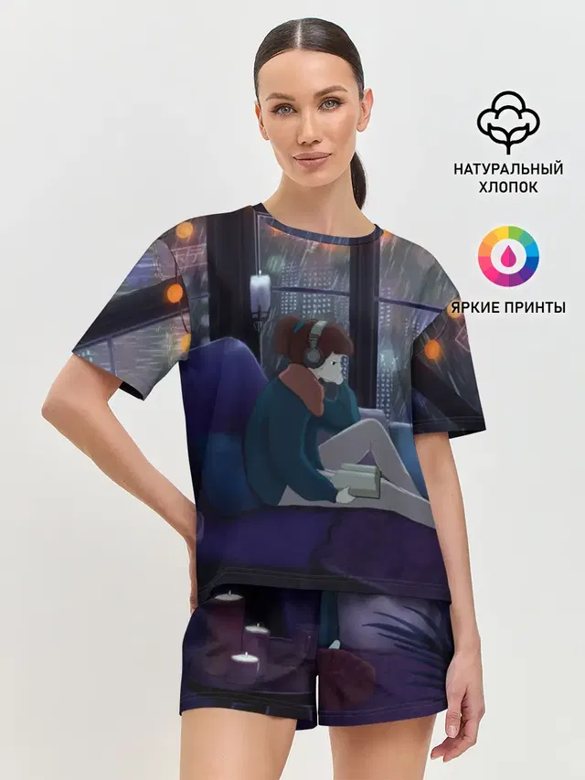 Женская пижама с шортами