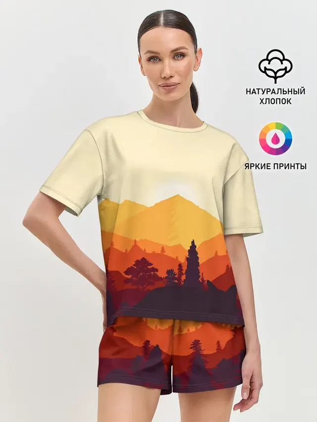 Женская пижама с шортами