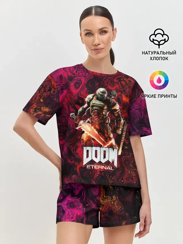 Женская пижама с шортами