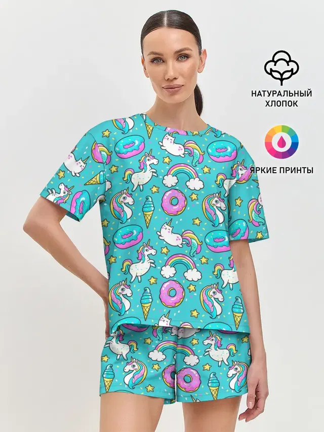 Женская пижама с шортами