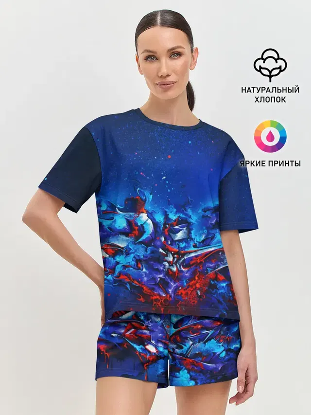 Женская пижама с шортами с принтом «Casual Color | Style»