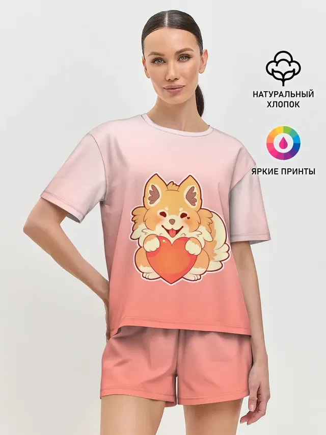Собака корги сердечко милота
