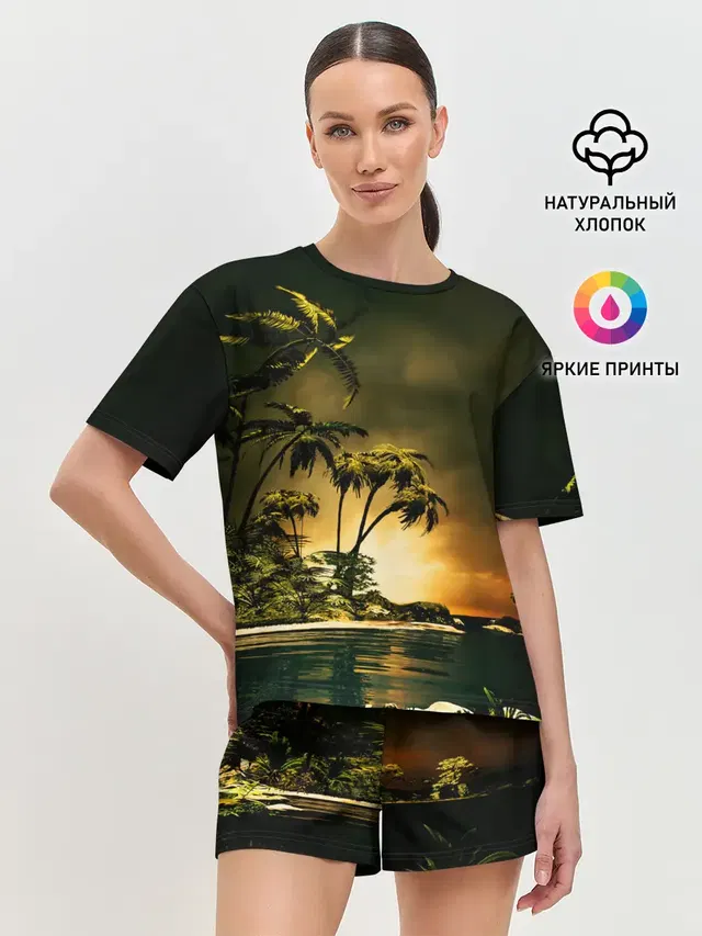 Женская пижама с шортами