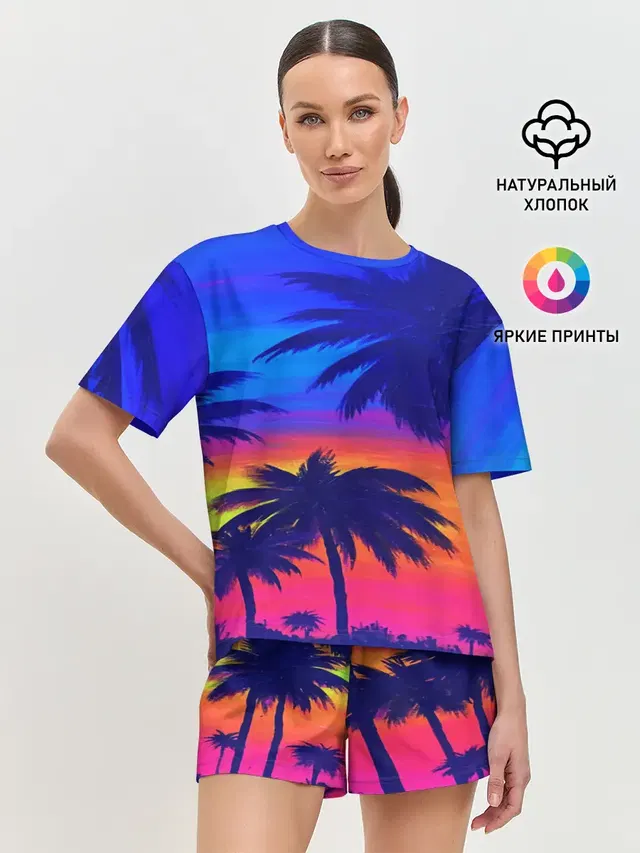 Женская пижама с шортами