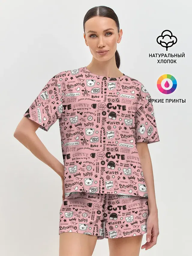 Женская пижама с шортами